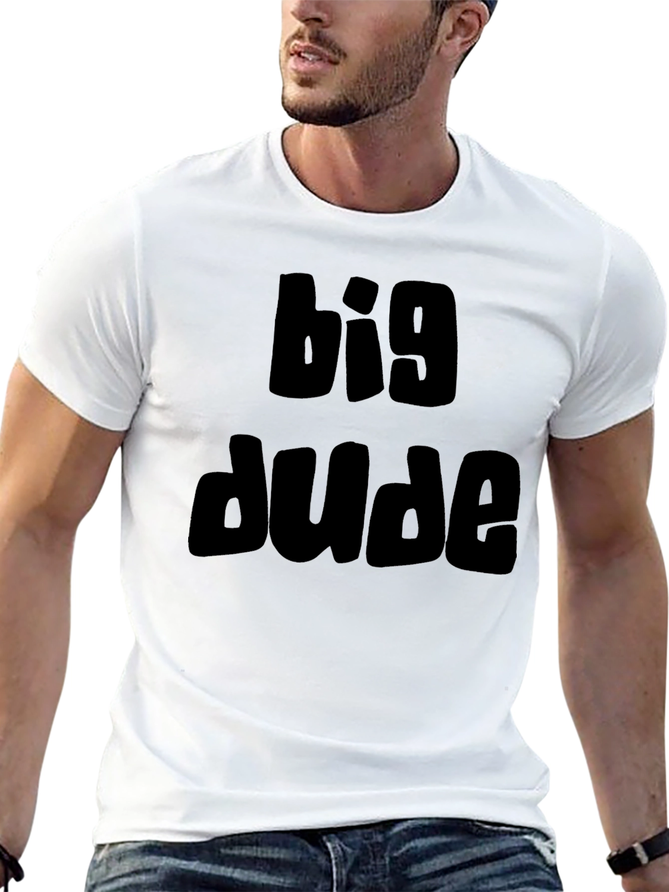Big Dude Black Graphic T-Shirt