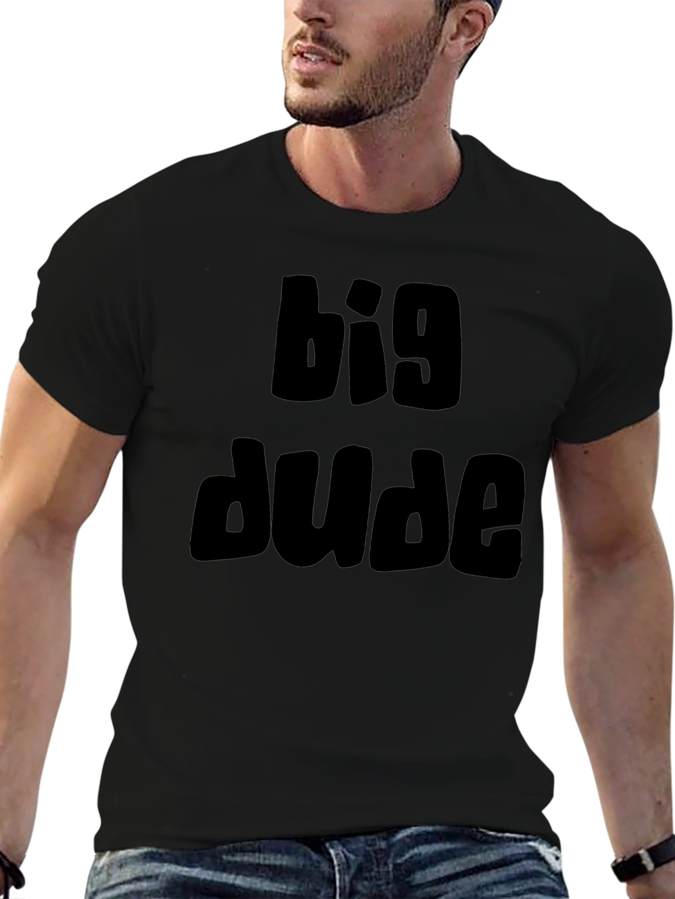 Big Dude Black Graphic T-Shirt
