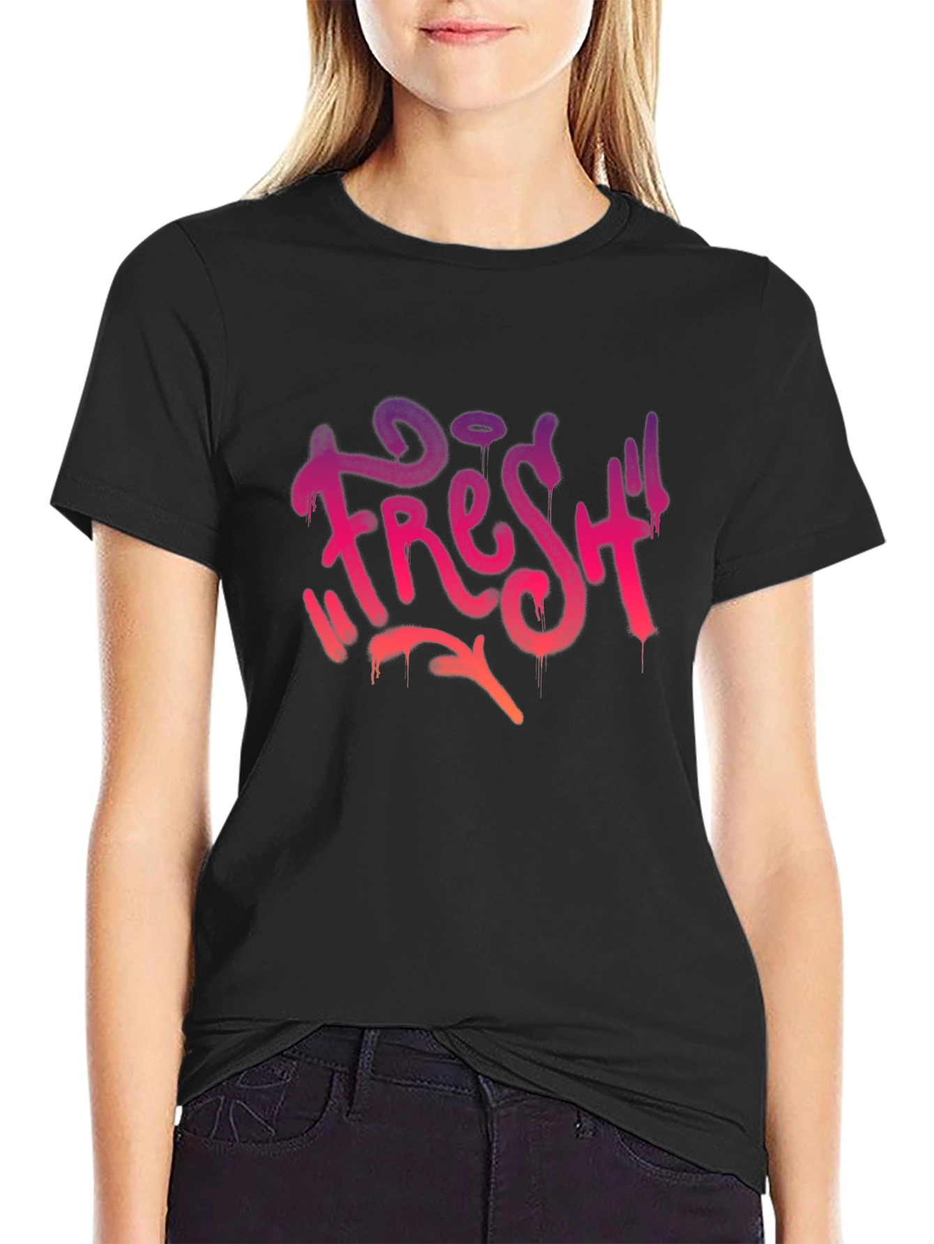 Fresh Graphic Tee - Urban Style Black T-Shirt