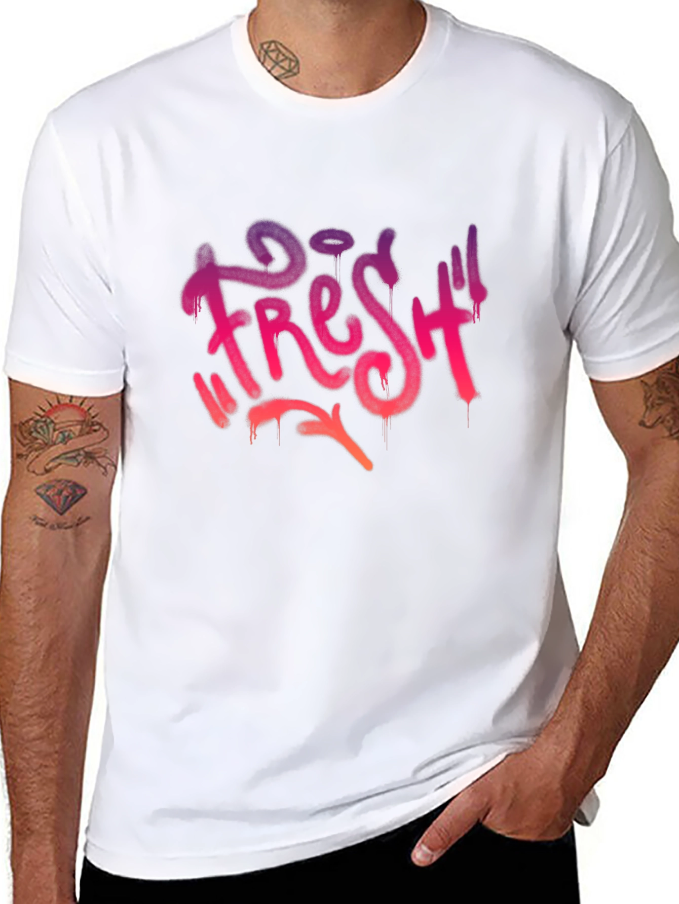 Fresh Graphic Tee - Urban Style Black T-Shirt