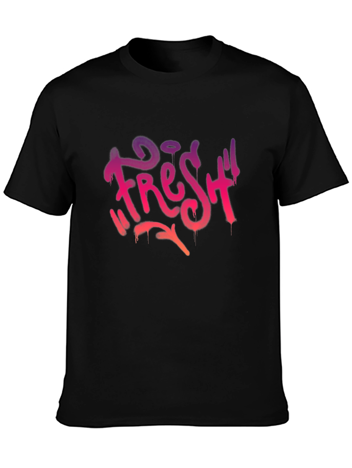 Fresh Graphic Tee - Urban Style Black T-Shirt