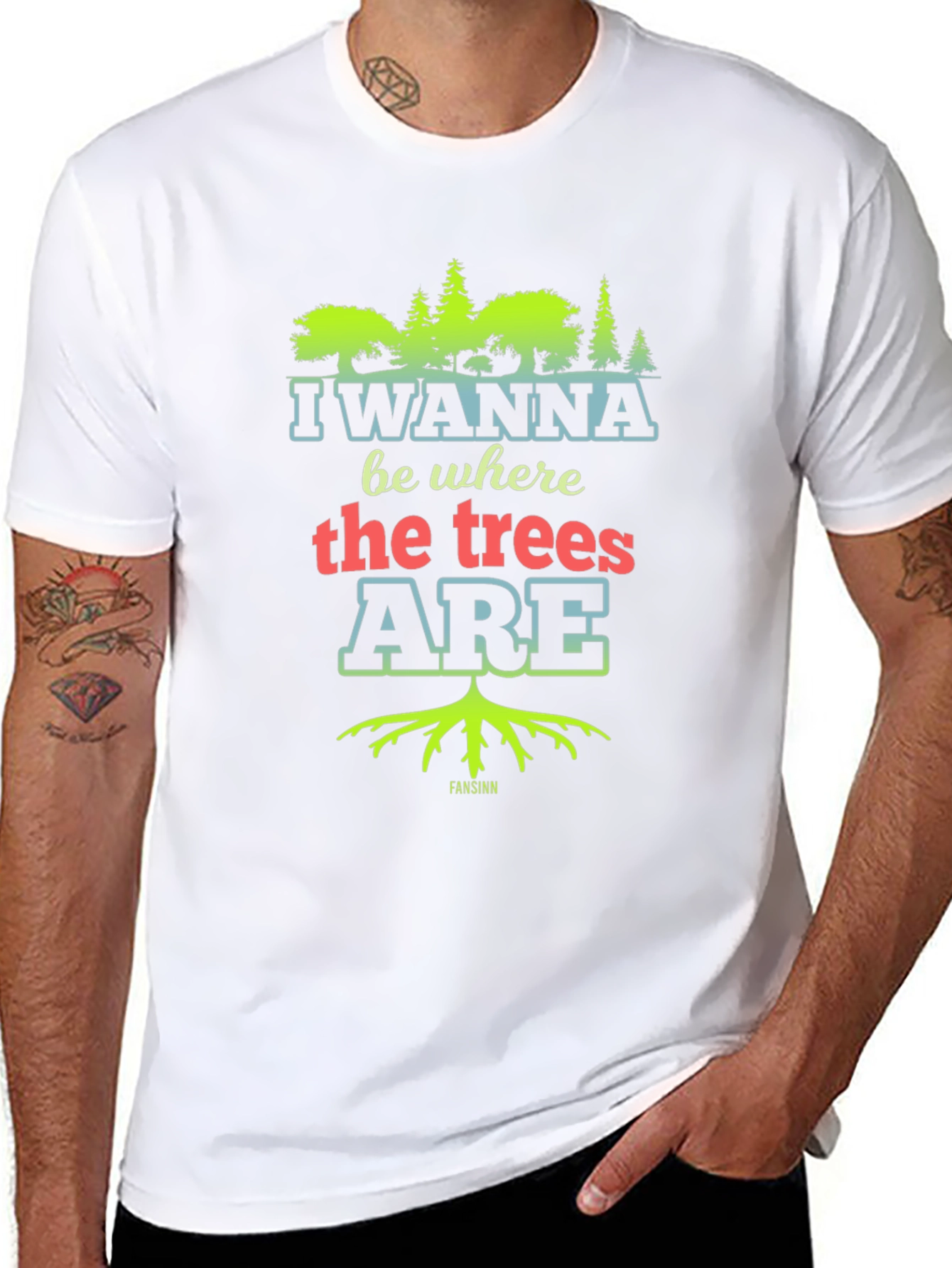 I Wanna Be Where the Trees Are Black Tee