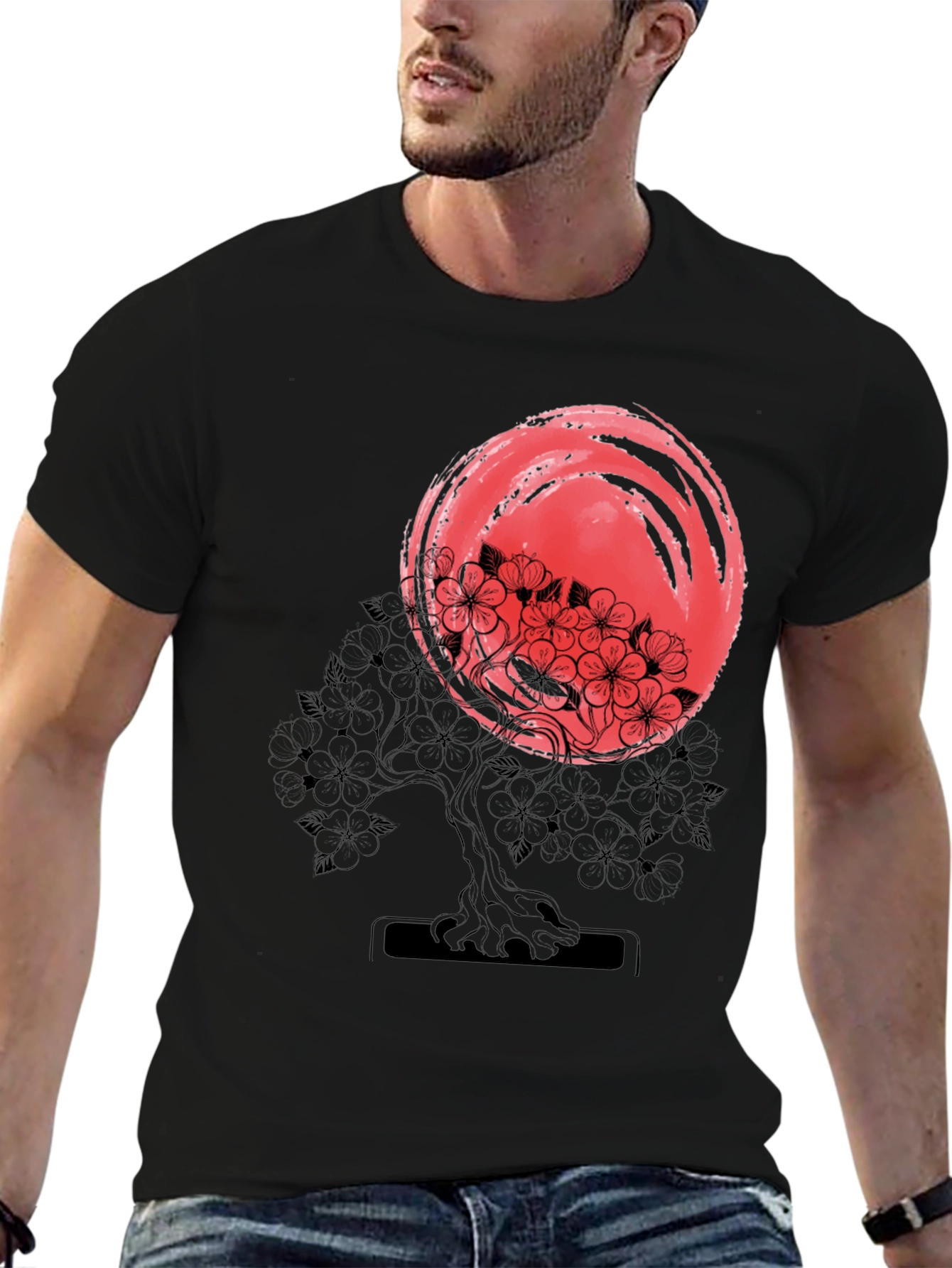 Bonsai Tree & Sun Graphic Tee