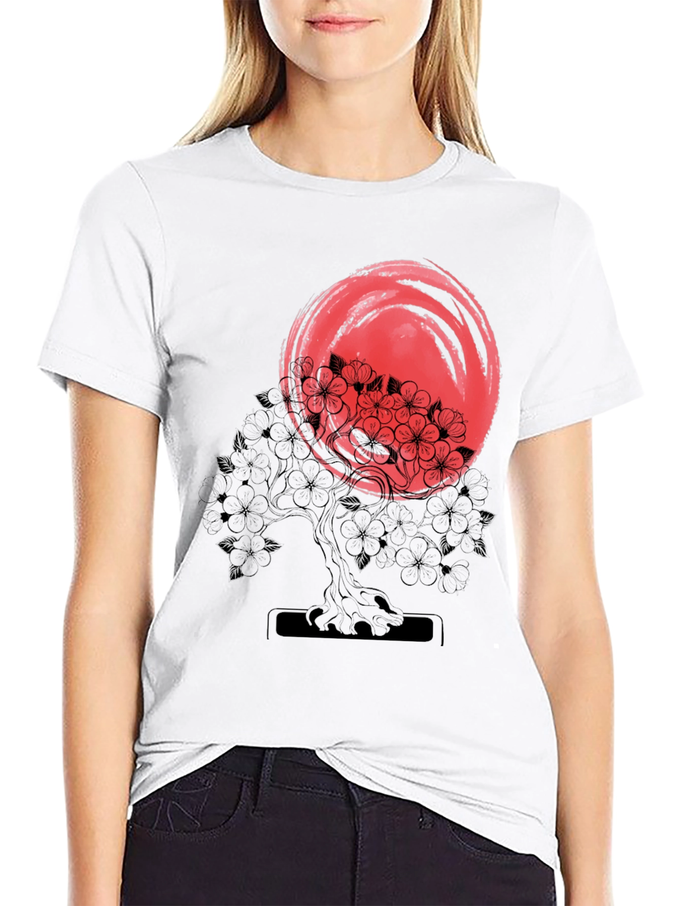 Bonsai Tree & Sun Graphic Tee