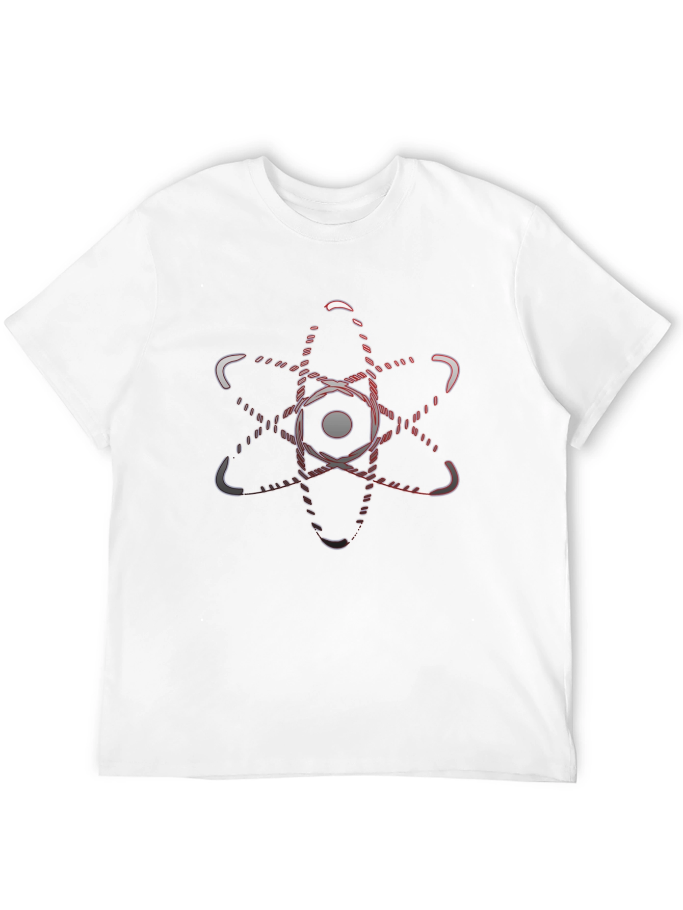 Atom Graphic Black T-Shirt - Science Inspired