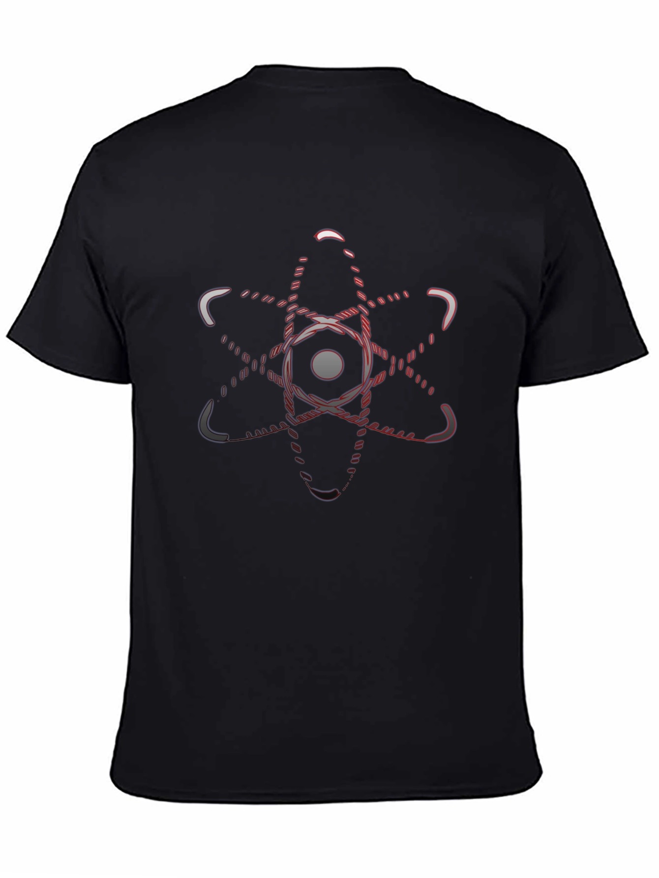 Atom Graphic Black T-Shirt - Science Inspired