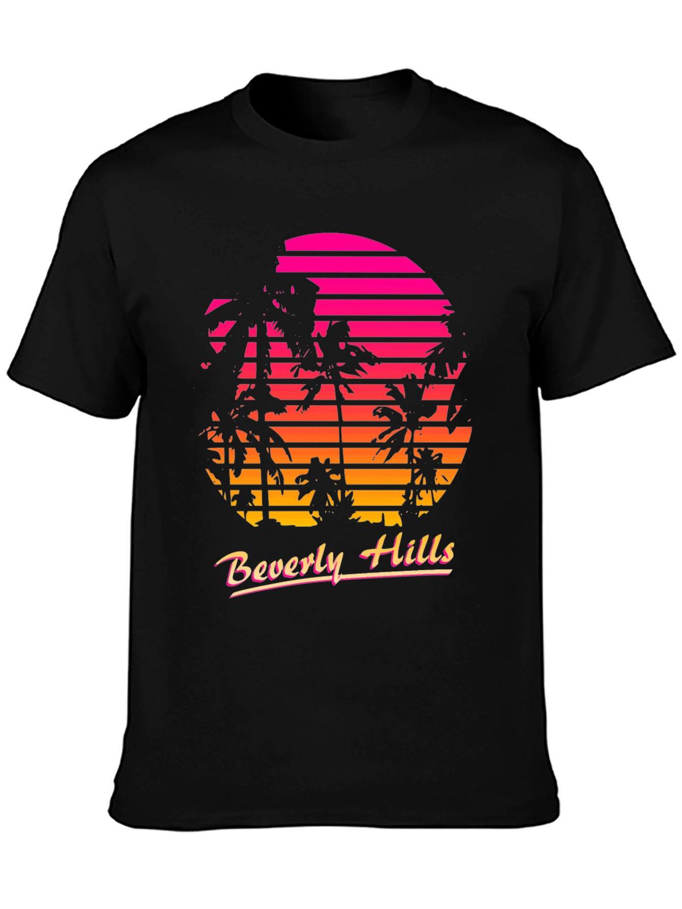 Retro Beverly Hills Palm Sunset T-Shirt