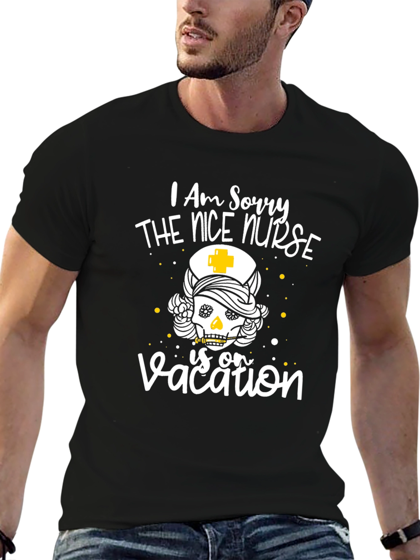 Nice Nurse Vacation T-Shirt - Funny Skeleton Tee