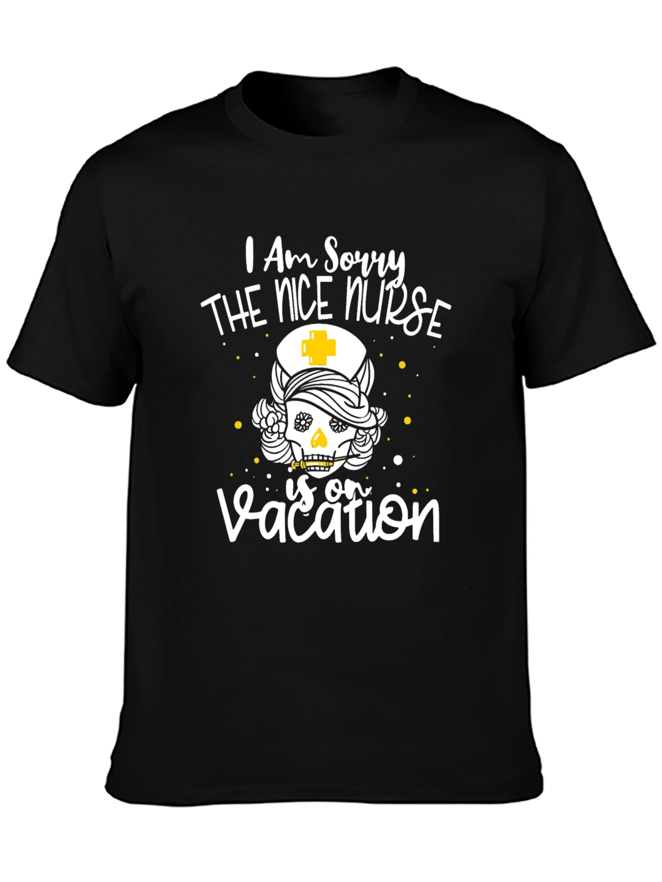 Nice Nurse Vacation T-Shirt - Funny Skeleton Tee