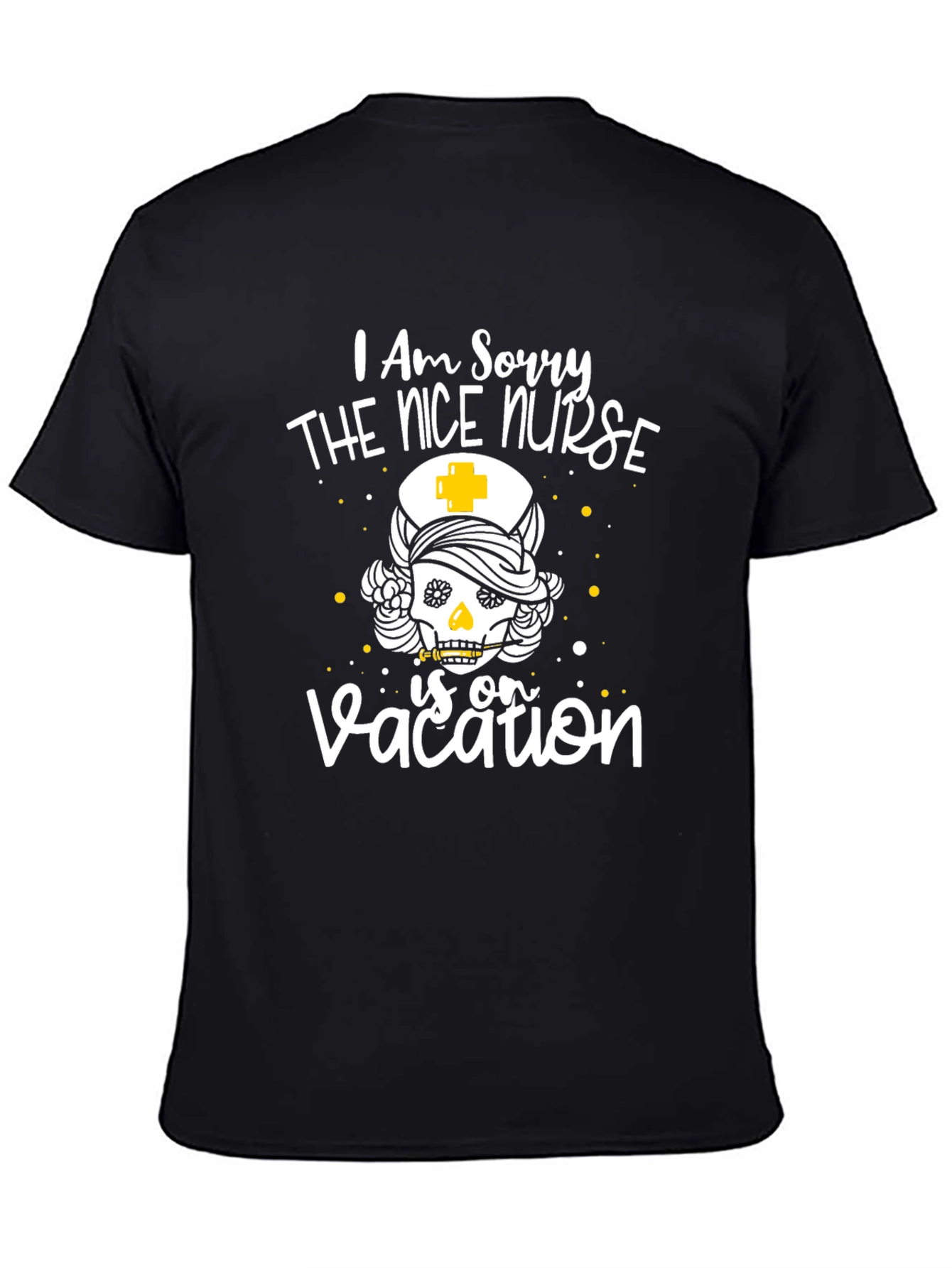 Nice Nurse Vacation T-Shirt - Funny Skeleton Tee