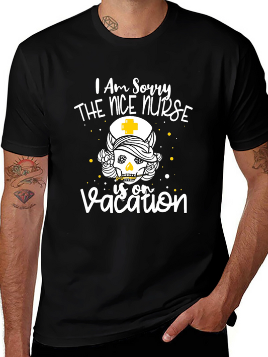 Nice Nurse Vacation T-Shirt - Funny Skeleton Tee