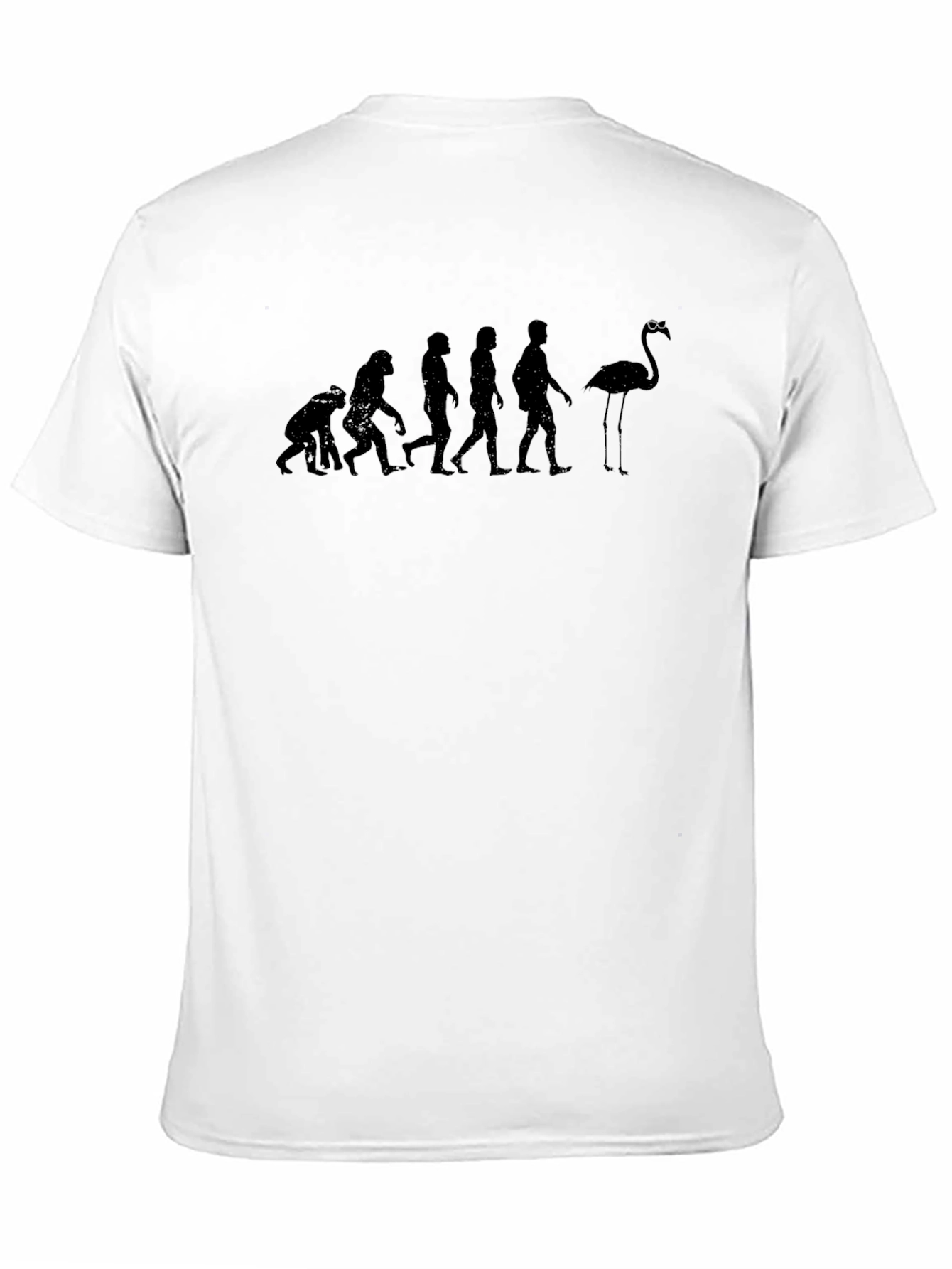 Evolution of Flamingo T-Shirt - Humorous Graphic Tee