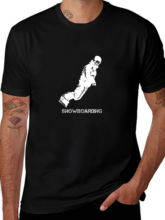 Black Snowboarding Graphic Tee