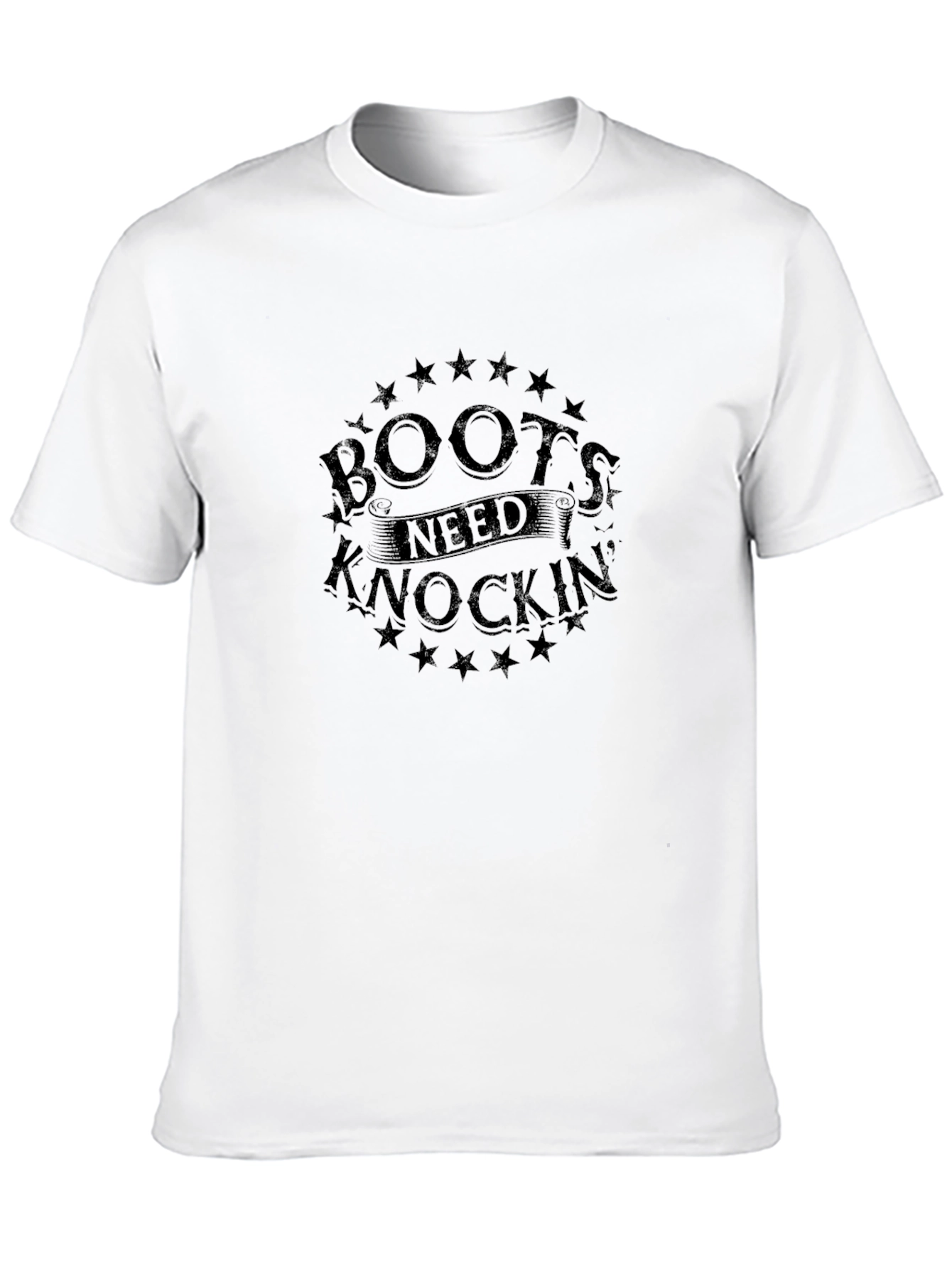 Boots Need Knockin Black Graphic Tee