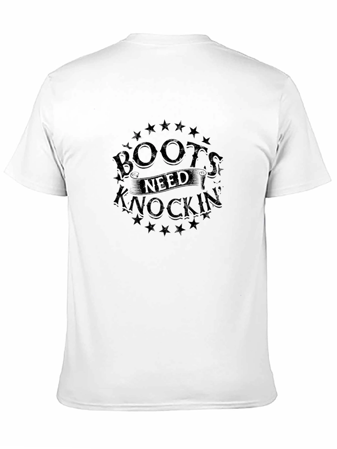 Boots Need Knockin Black Graphic Tee