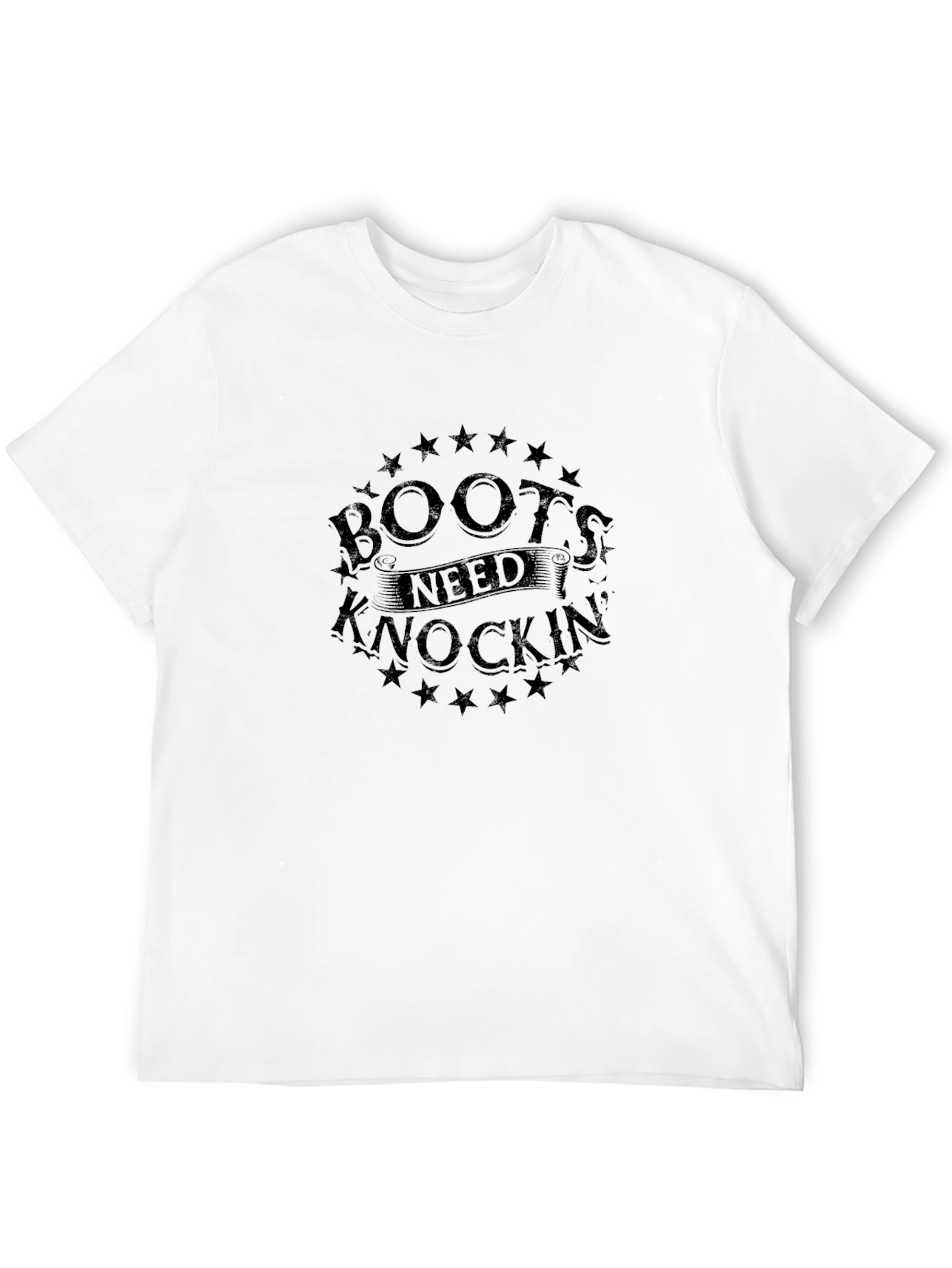 Boots Need Knockin Black Graphic Tee