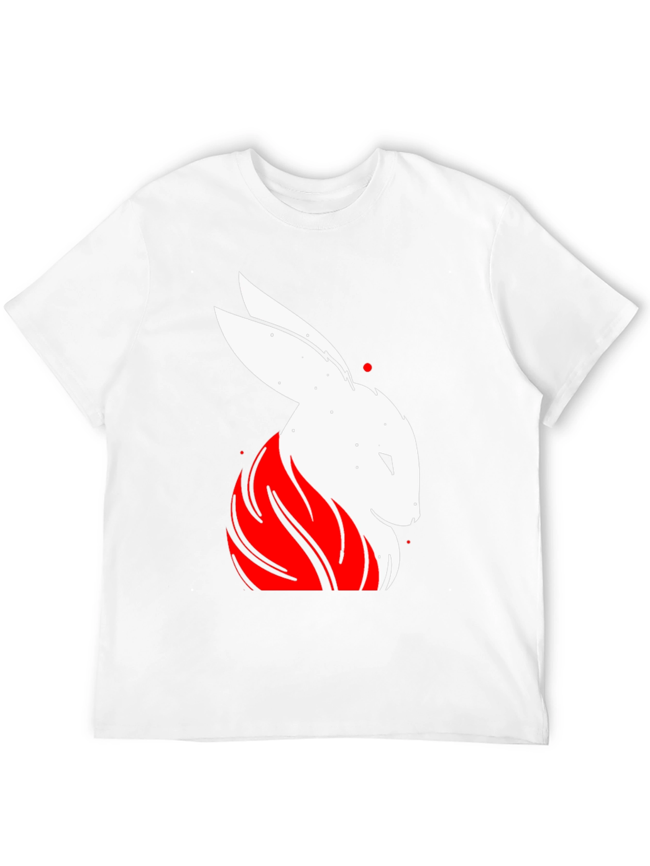 Rabbit Graphic Tee - Black Cotton T-Shirt