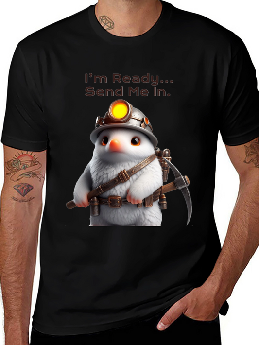 Ready Miner T-Shirt - Unique Cartoon Design
