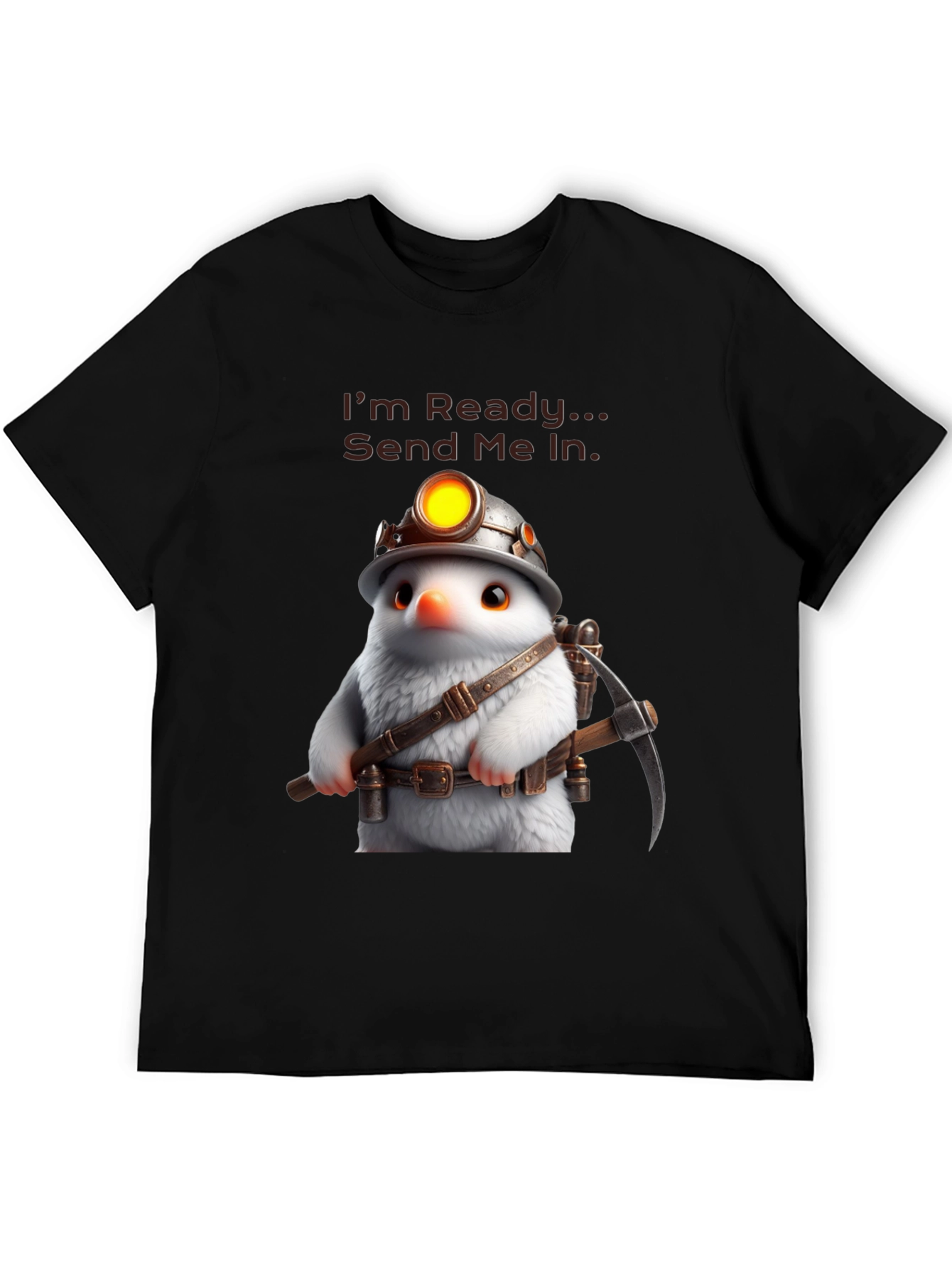 Ready Miner T-Shirt - Unique Cartoon Design