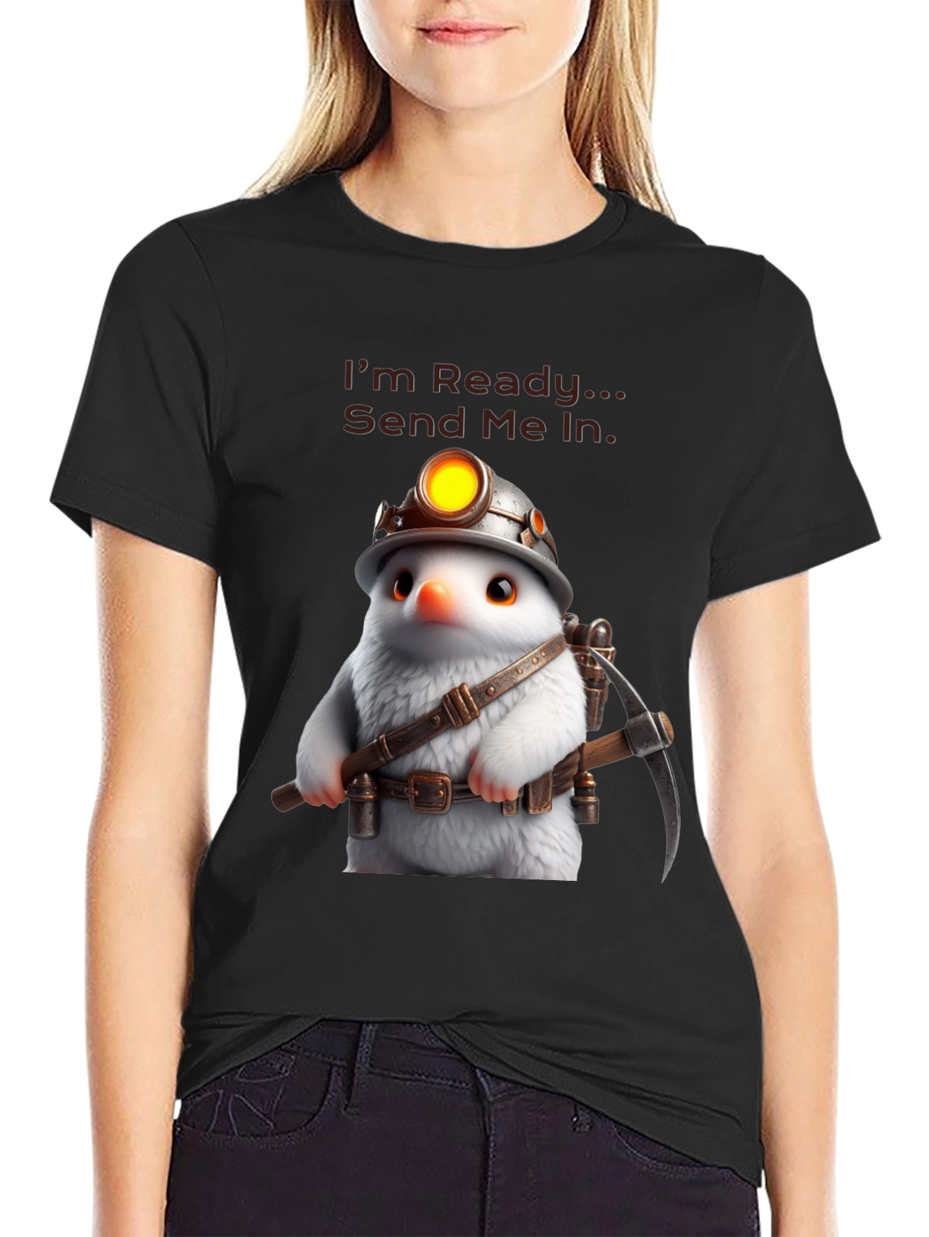Ready Miner T-Shirt - Unique Cartoon Design