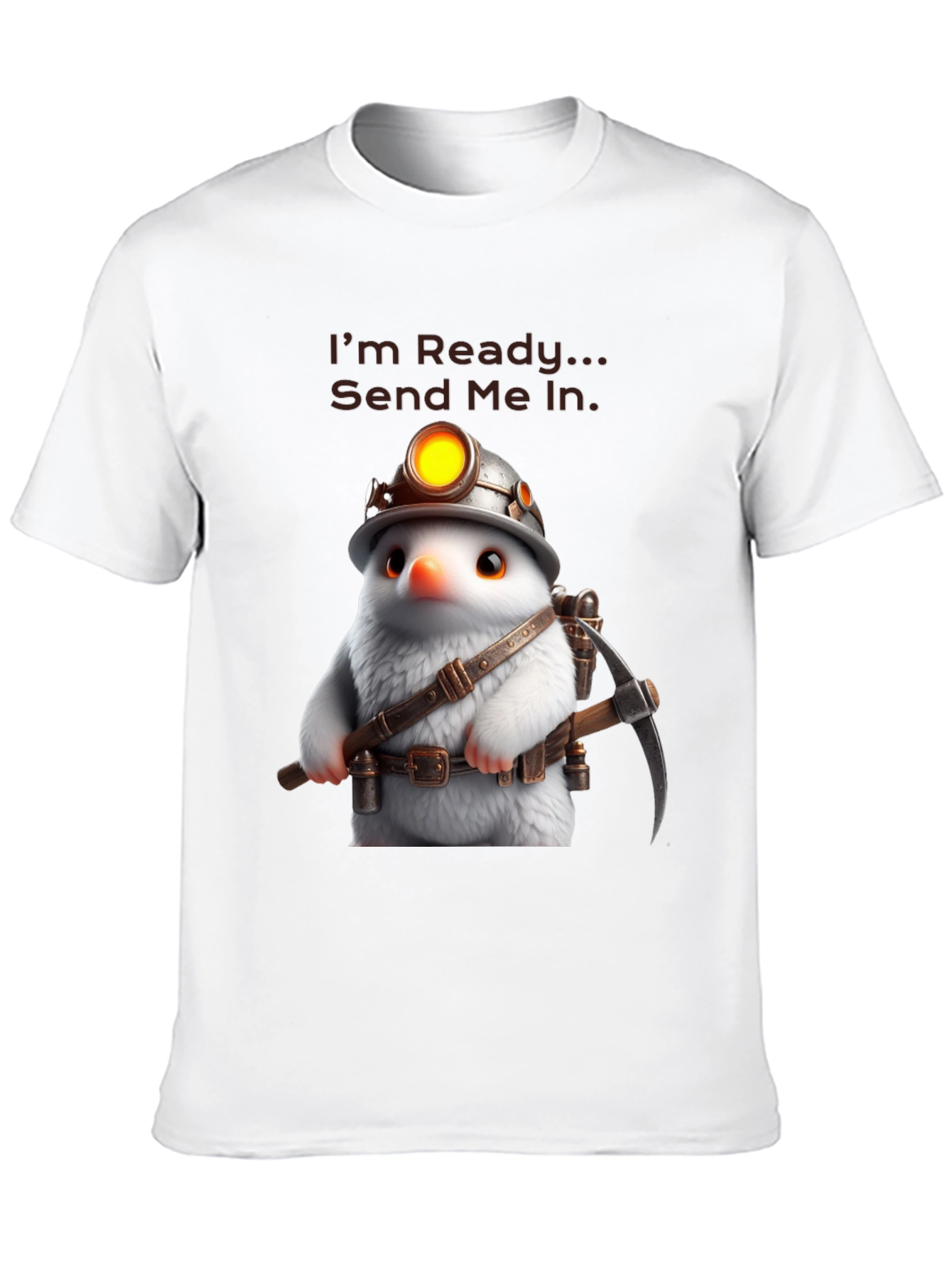 Ready Miner T-Shirt - Unique Cartoon Design