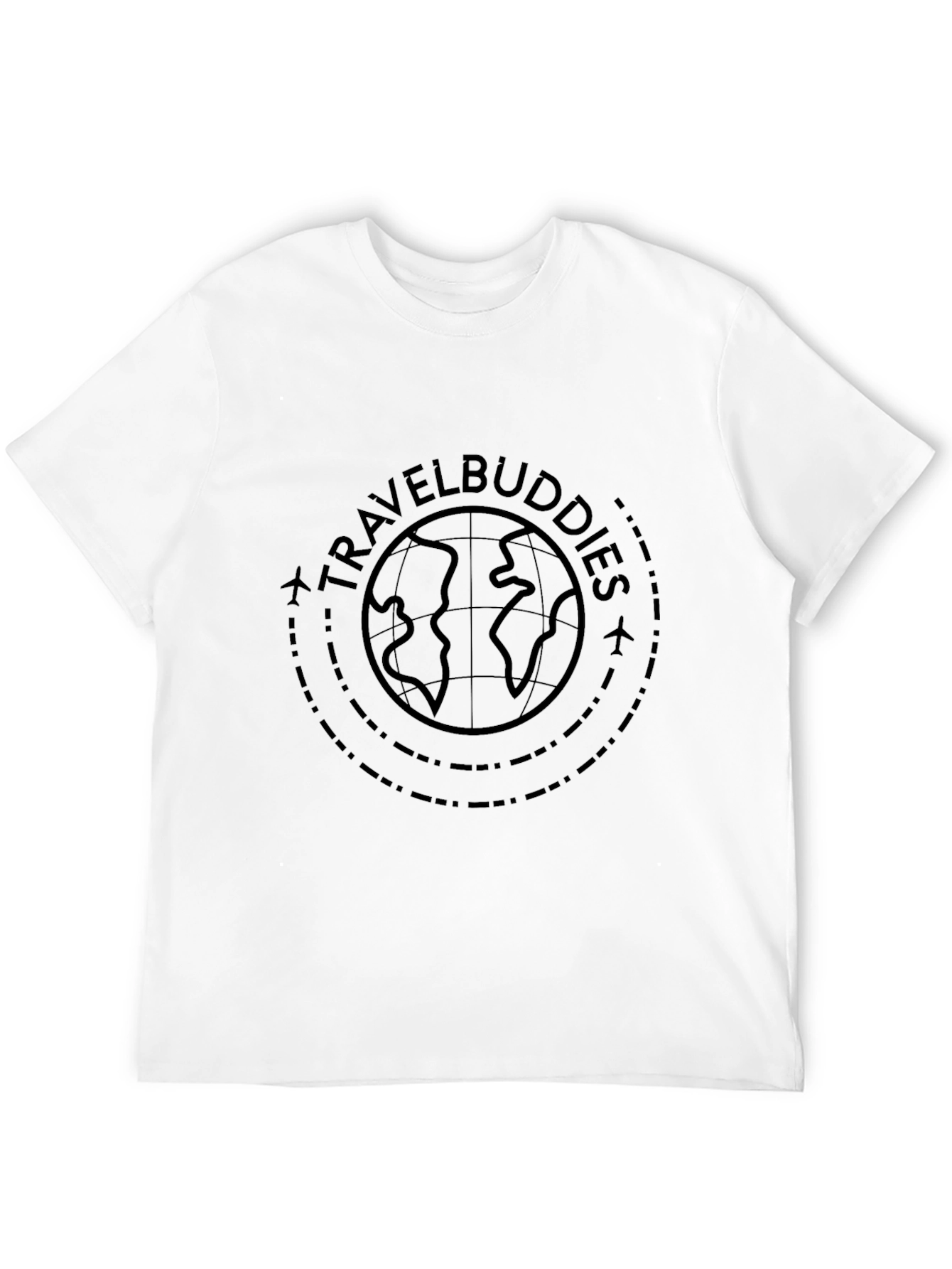 Travel Buddies Globe Graphic Tee - Black