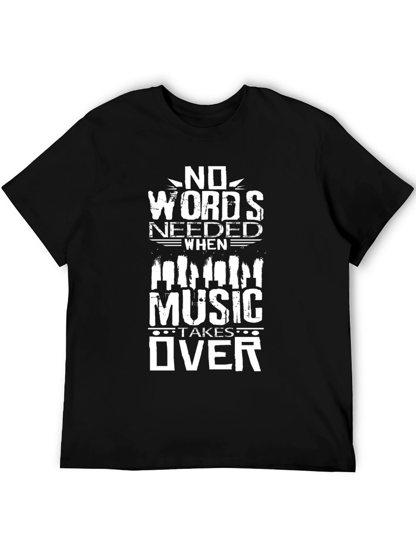No Words Needed Music T-Shirt - Black