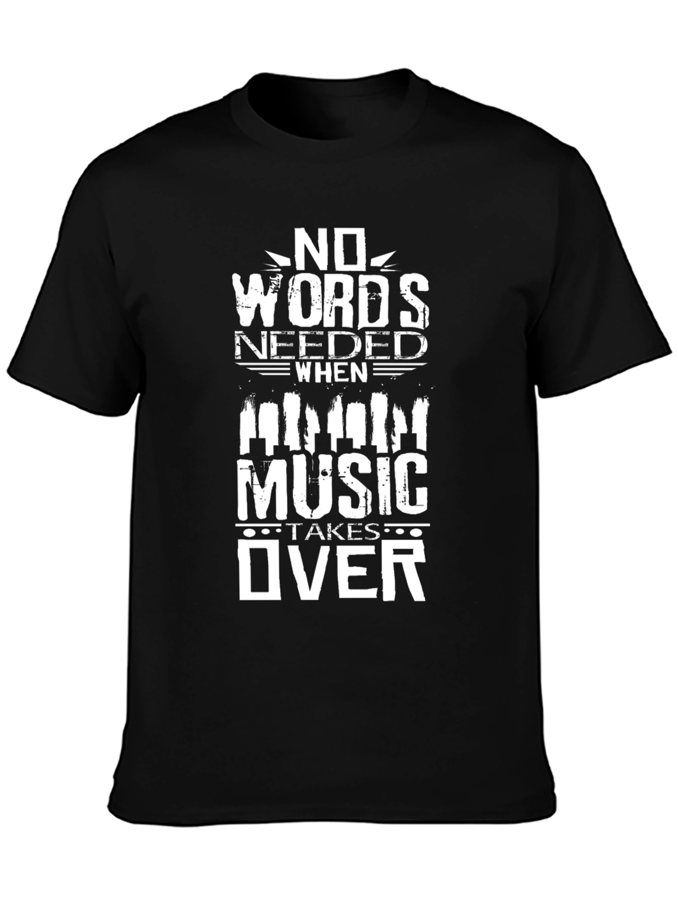 No Words Needed Music T-Shirt - Black