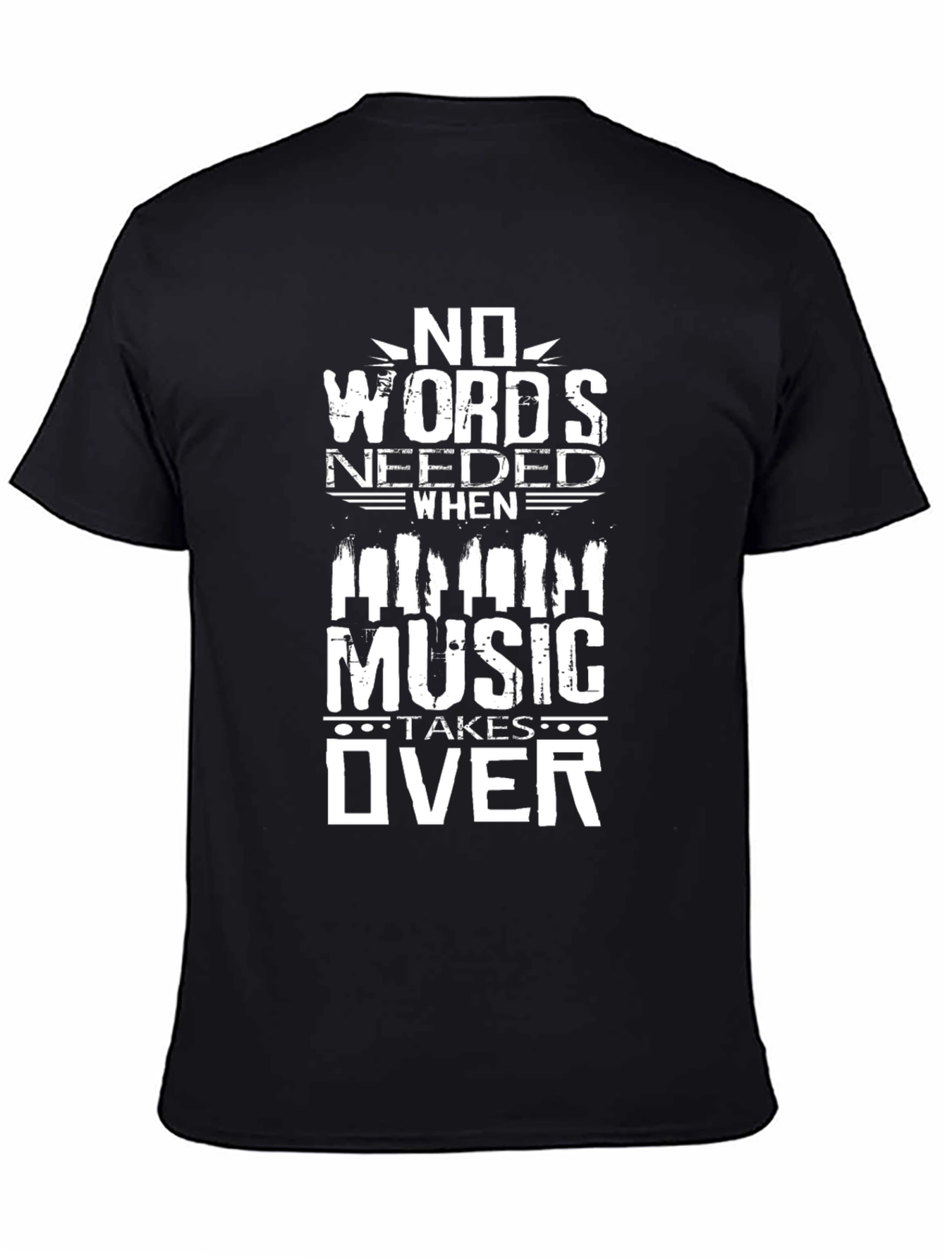 No Words Needed Music T-Shirt - Black