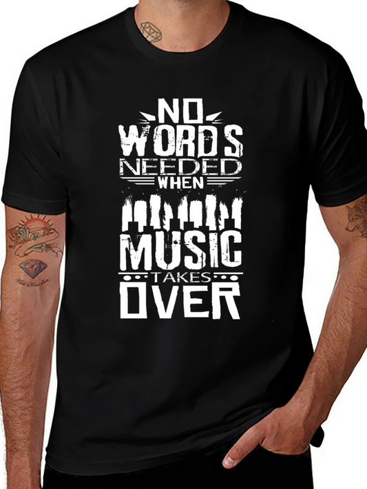 No Words Needed Music T-Shirt - Black