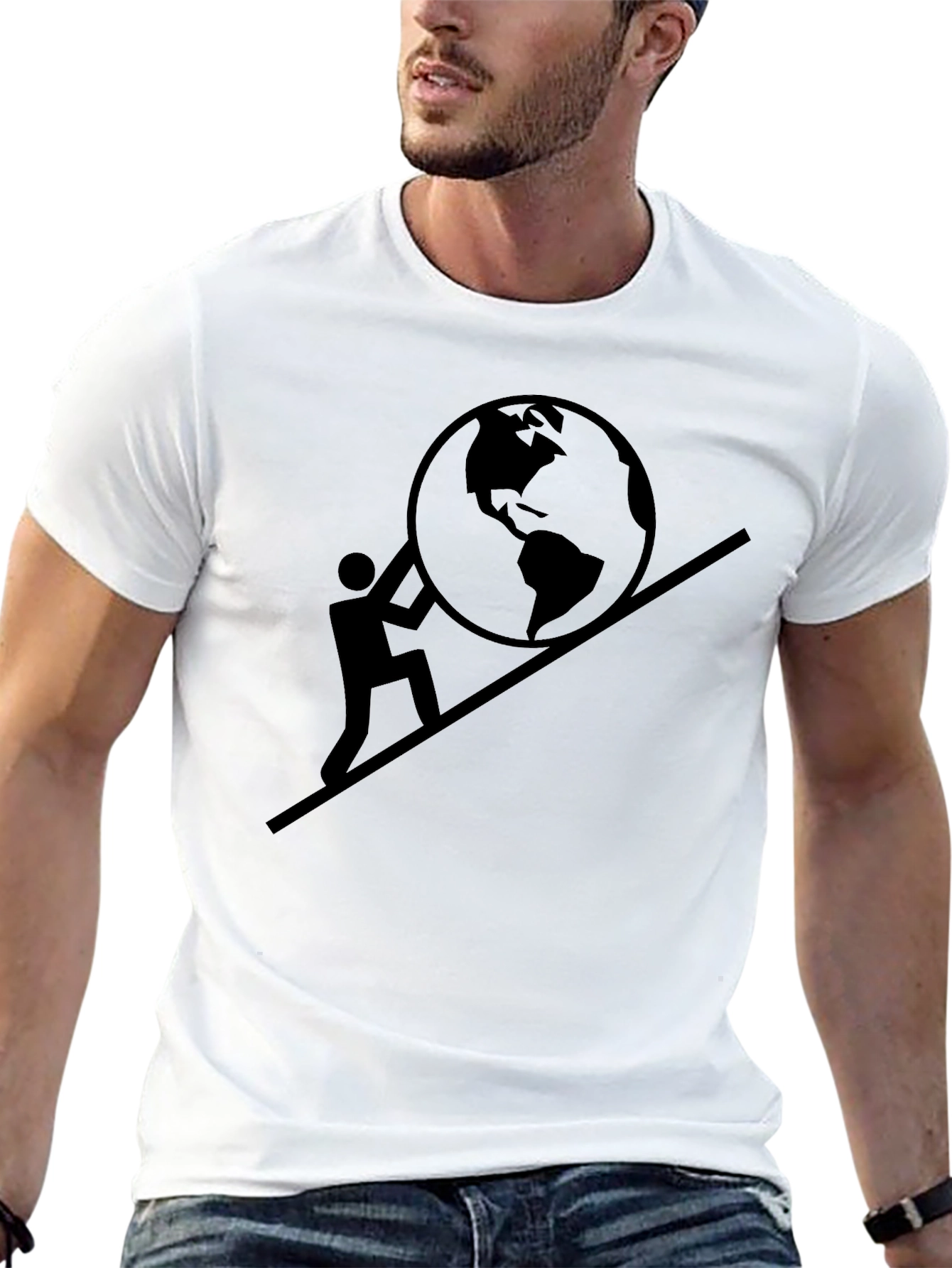 Black Earth Carrier Graphic Tee - Unique Design
