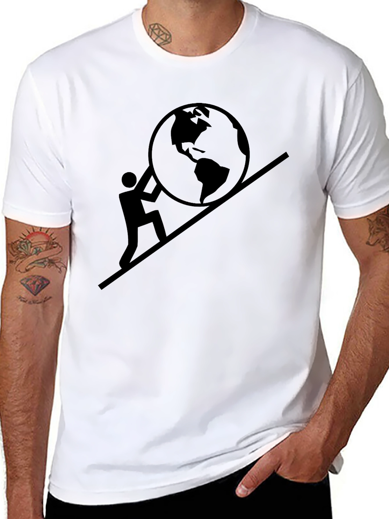Black Earth Carrier Graphic Tee - Unique Design