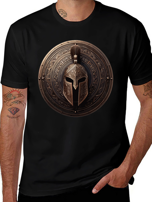 Spartan Shield Graphic Tee - Warrior Style
