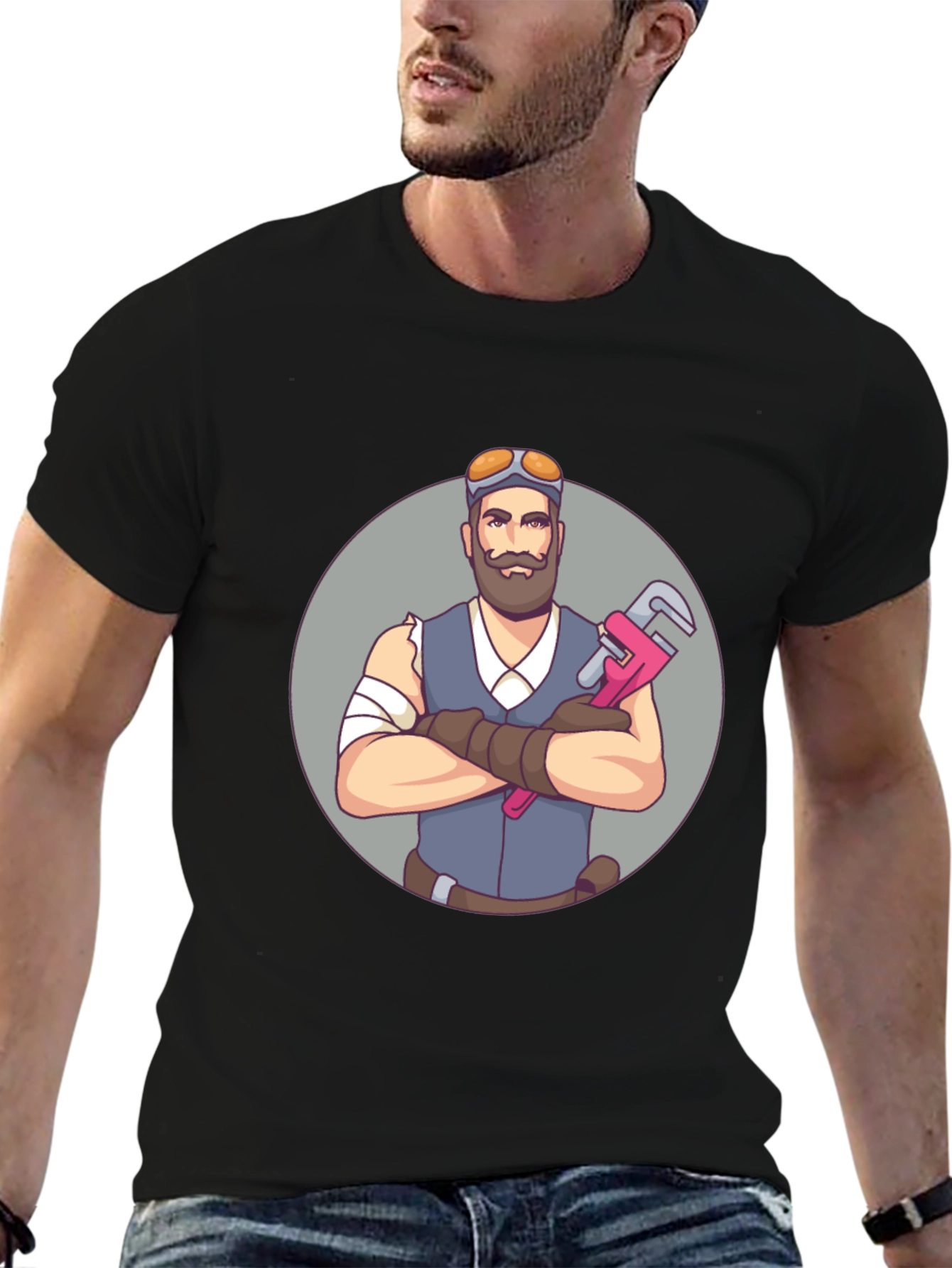 Steam Punk Plumber Graphic T-Shirt