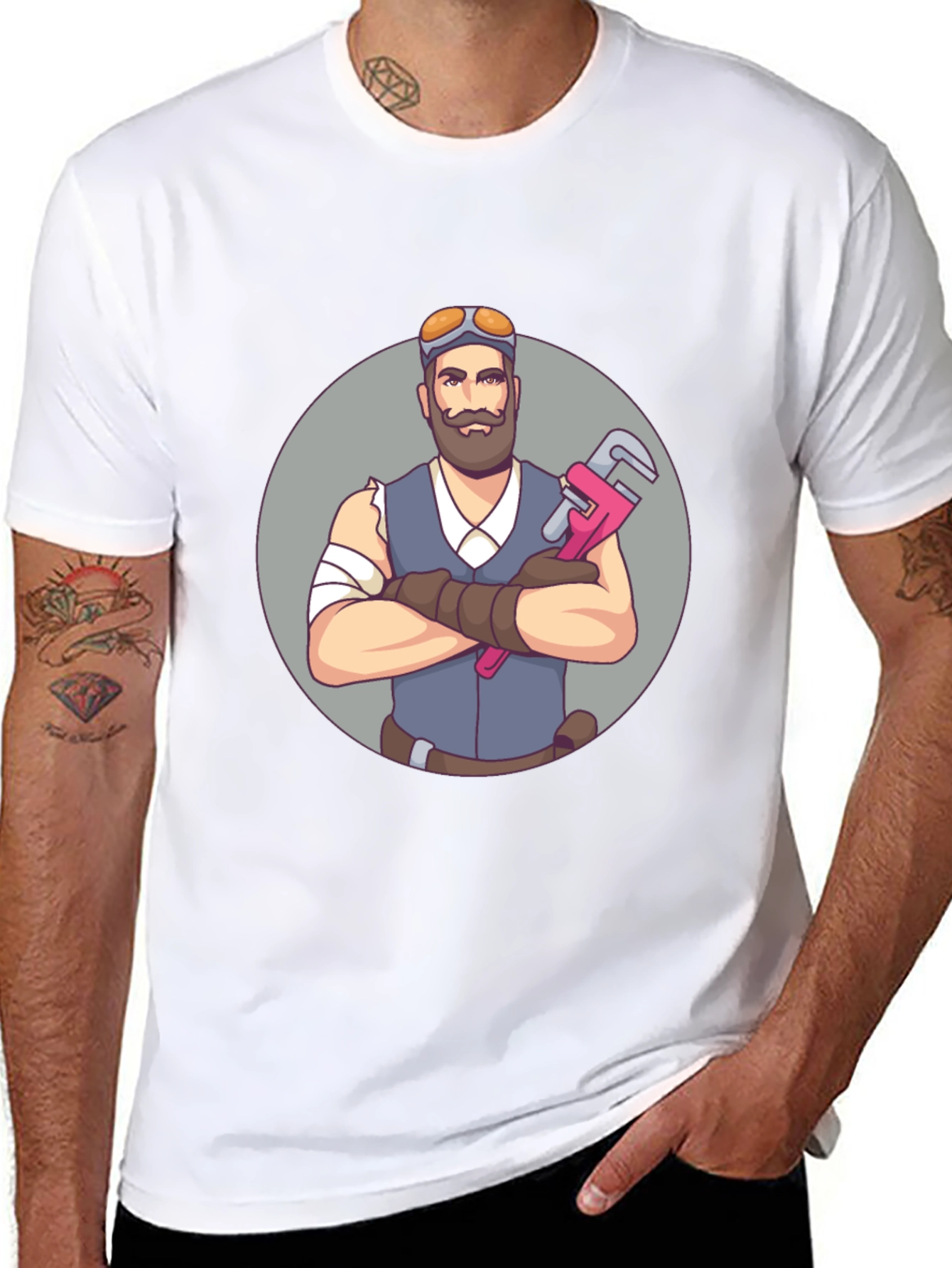 Steam Punk Plumber Graphic T-Shirt