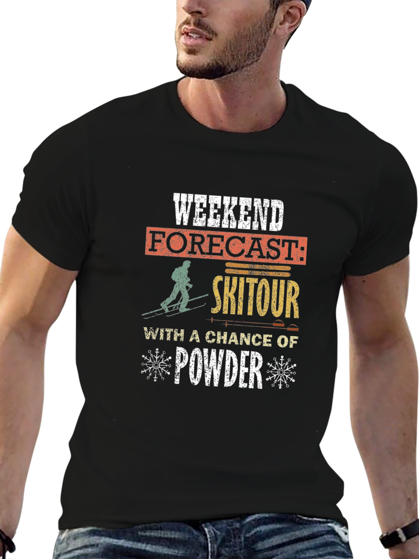 Weekend Ski Tour Powder Forecast T-Shirt