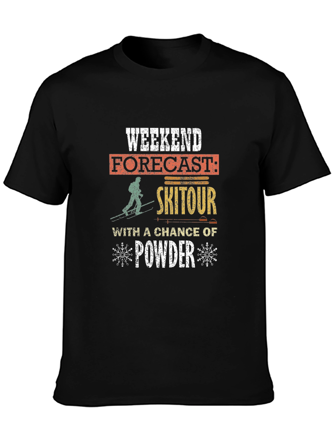 Weekend Ski Tour Powder Forecast T-Shirt