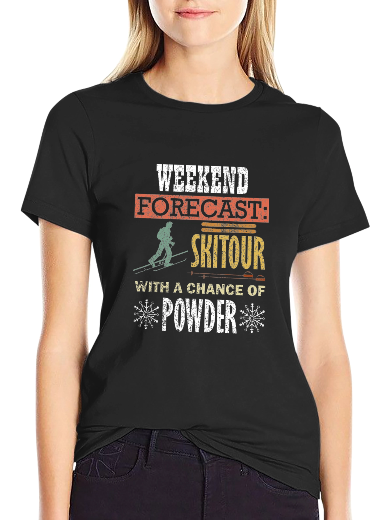 Weekend Ski Tour Powder Forecast T-Shirt