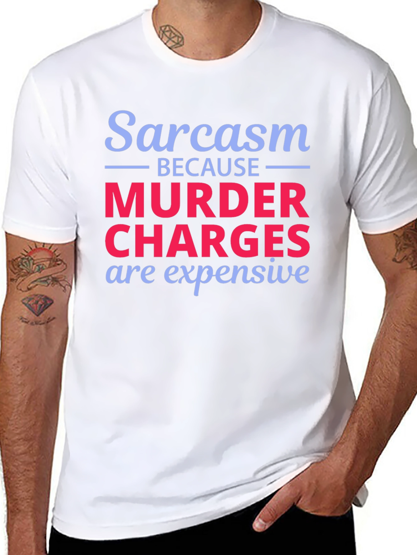 Sarcasm Murder Charges Funny Graphic T-Shirt