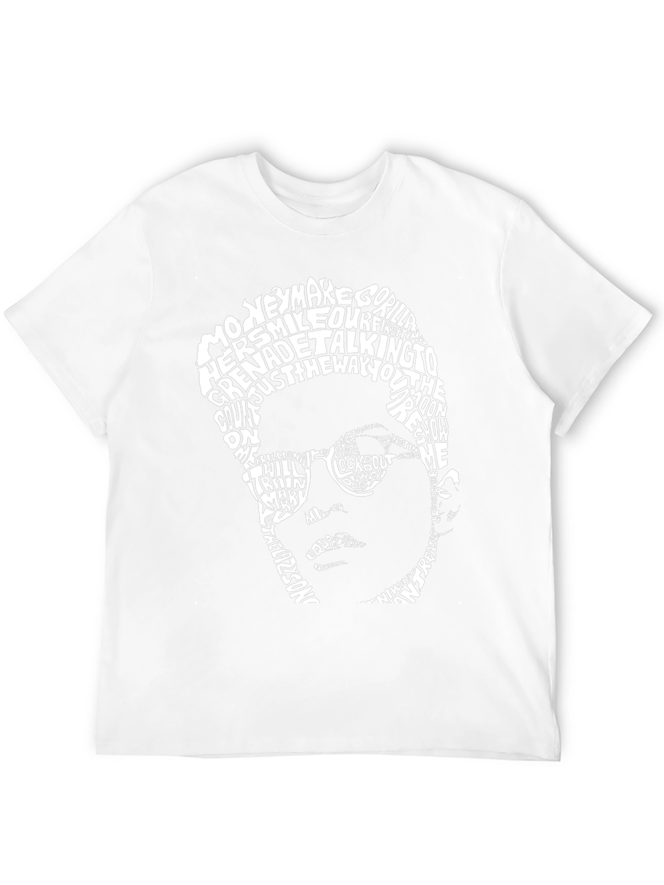 Typography Portrait Graphic Tee - Black