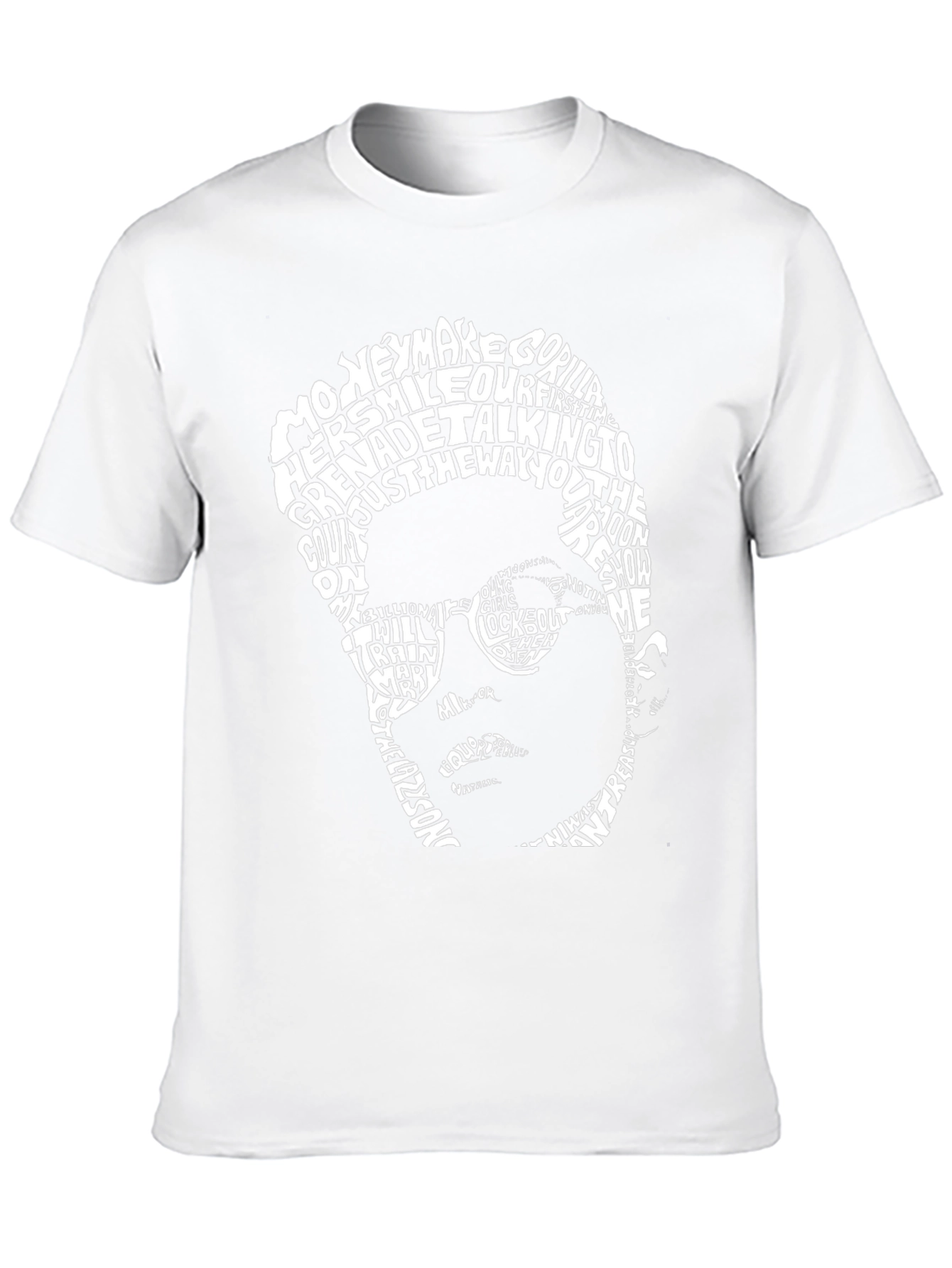 Typography Portrait Graphic Tee - Black