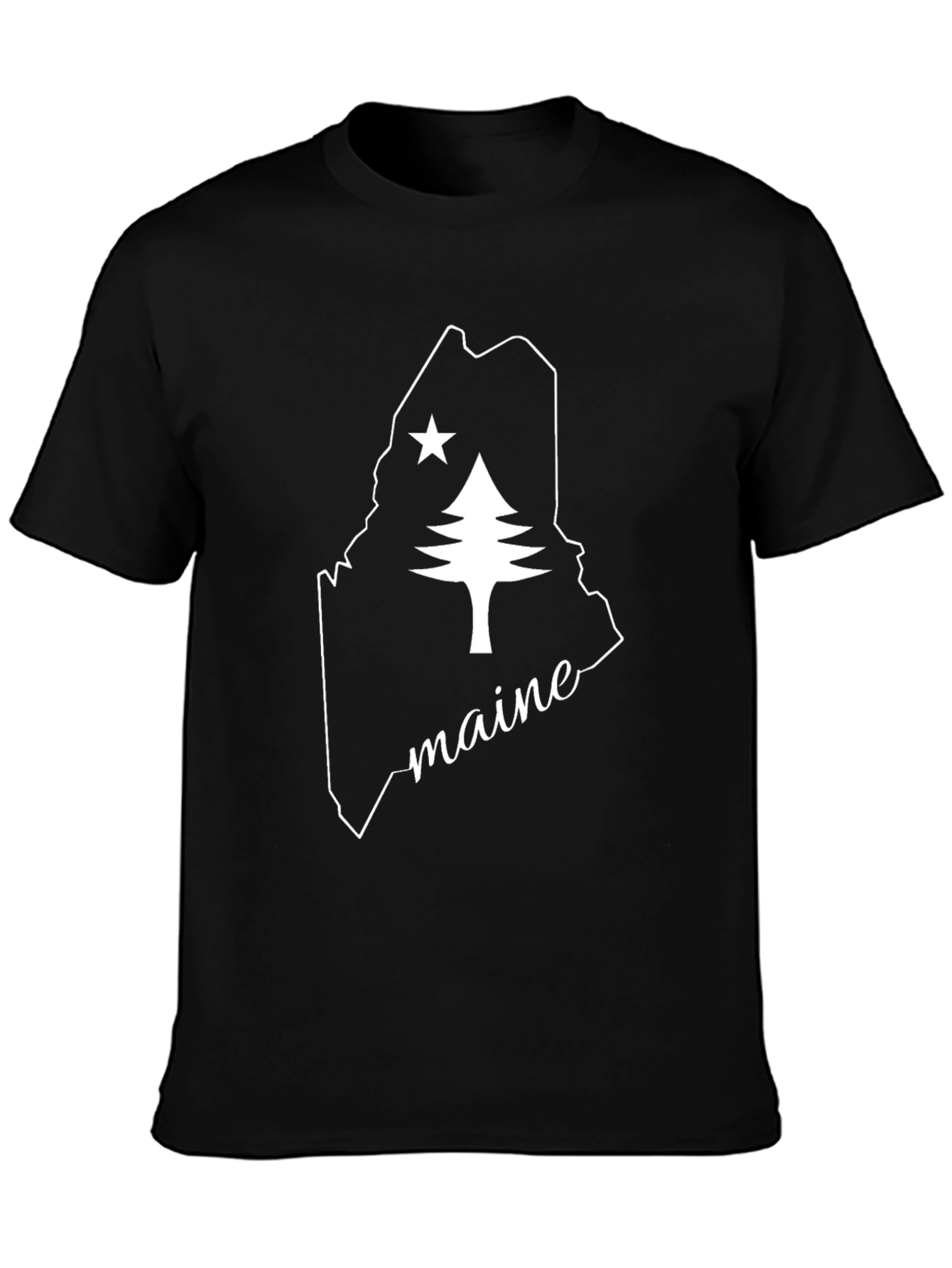Maine State Pride T-Shirt - Classic Black Tee