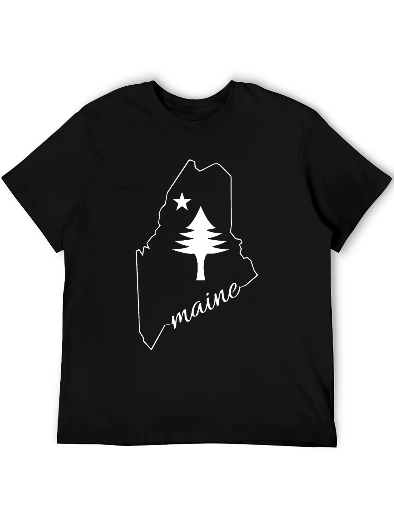 Maine State Pride T-Shirt - Classic Black Tee