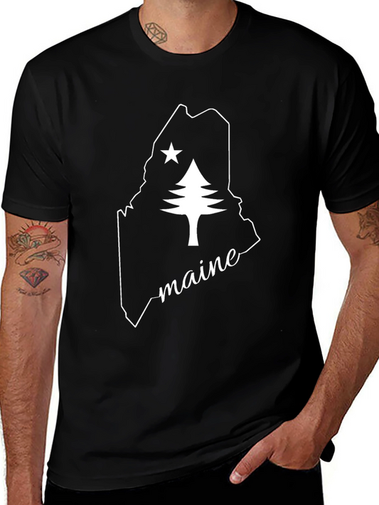 Maine State Pride T-Shirt - Classic Black Tee
