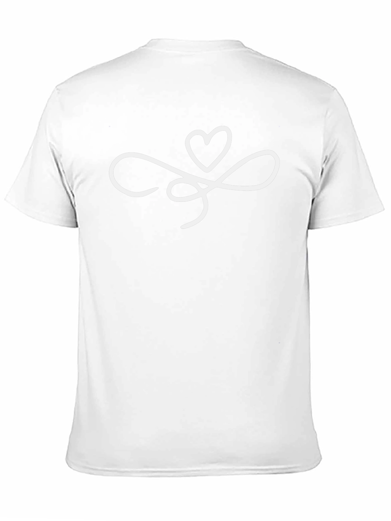 Elegant Heart Swirl Graphic Tee - Black