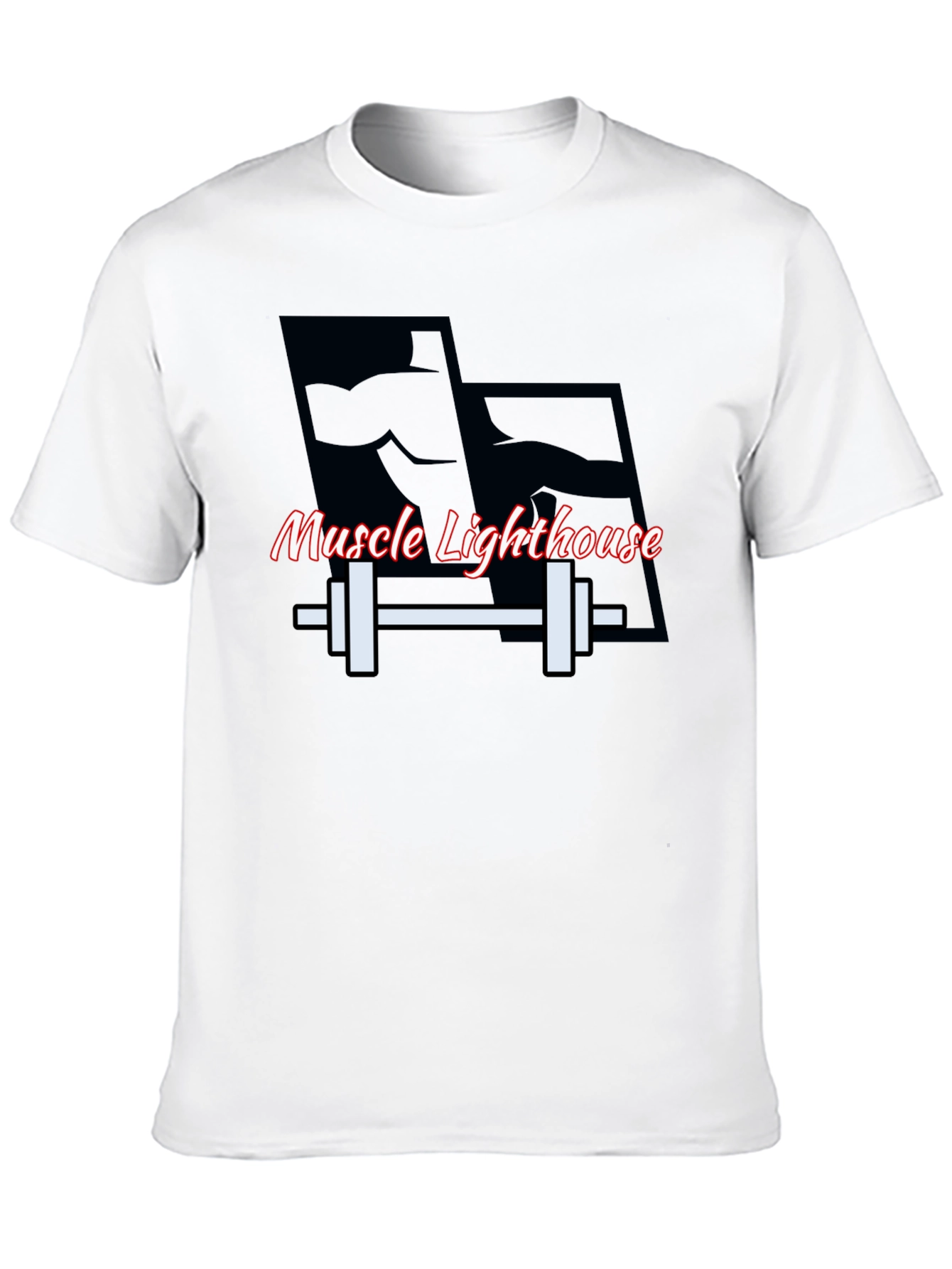 Muscle Lighthouse Mens Black T-Shirt Gym