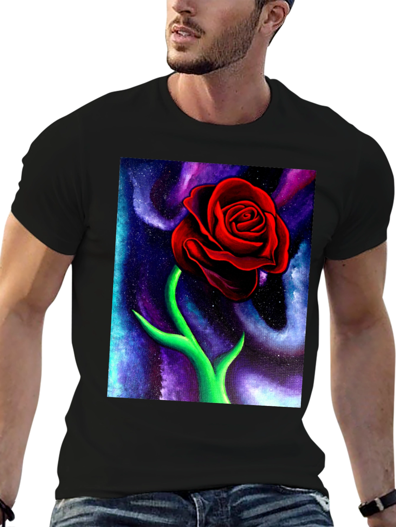 Red Rose Galaxy T-Shirt