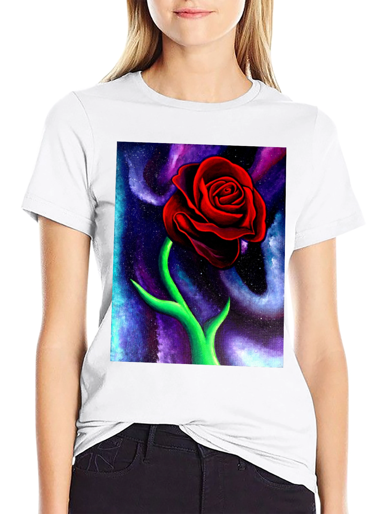 Red Rose Galaxy T-Shirt