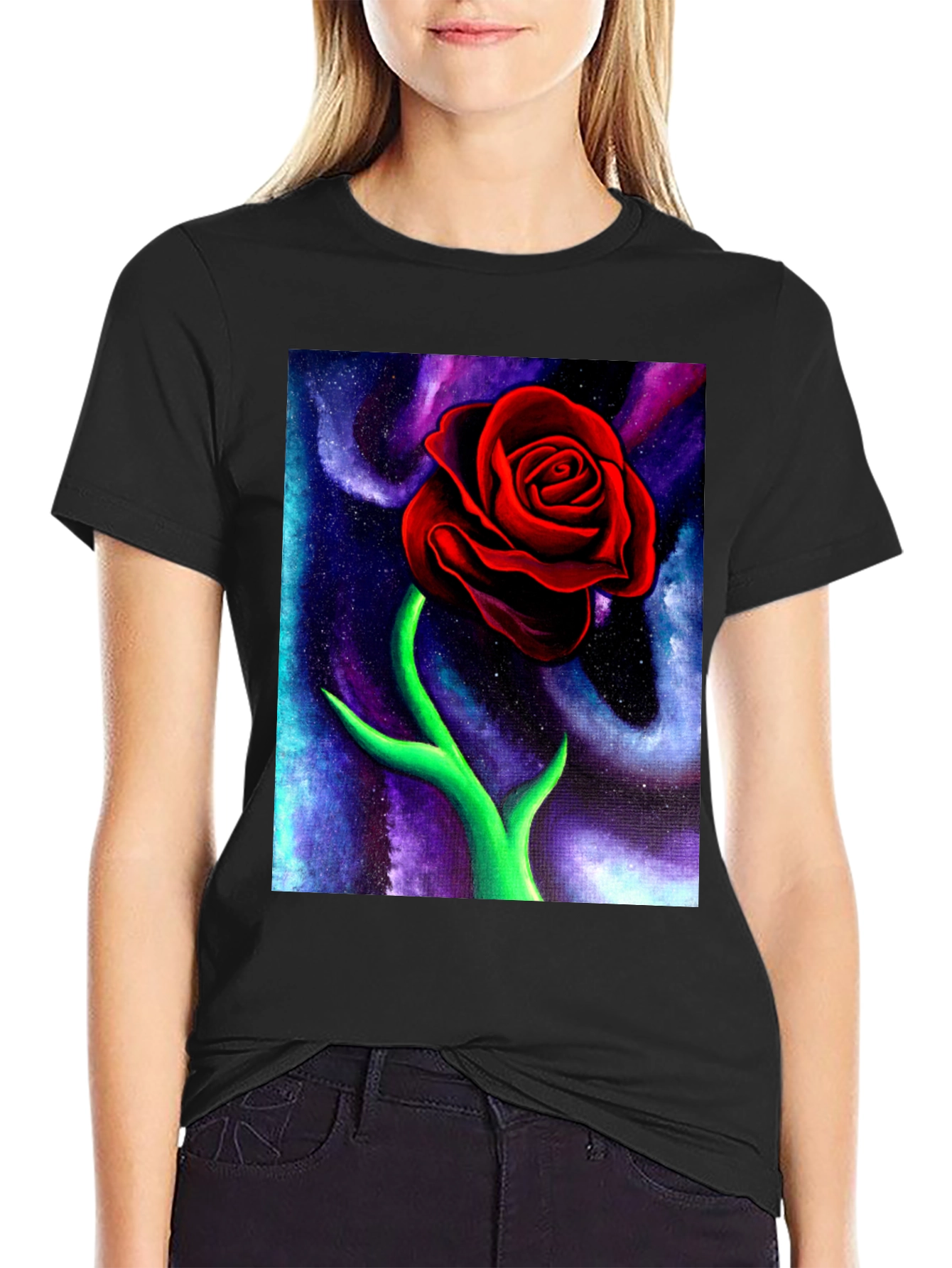 Red Rose Galaxy T-Shirt