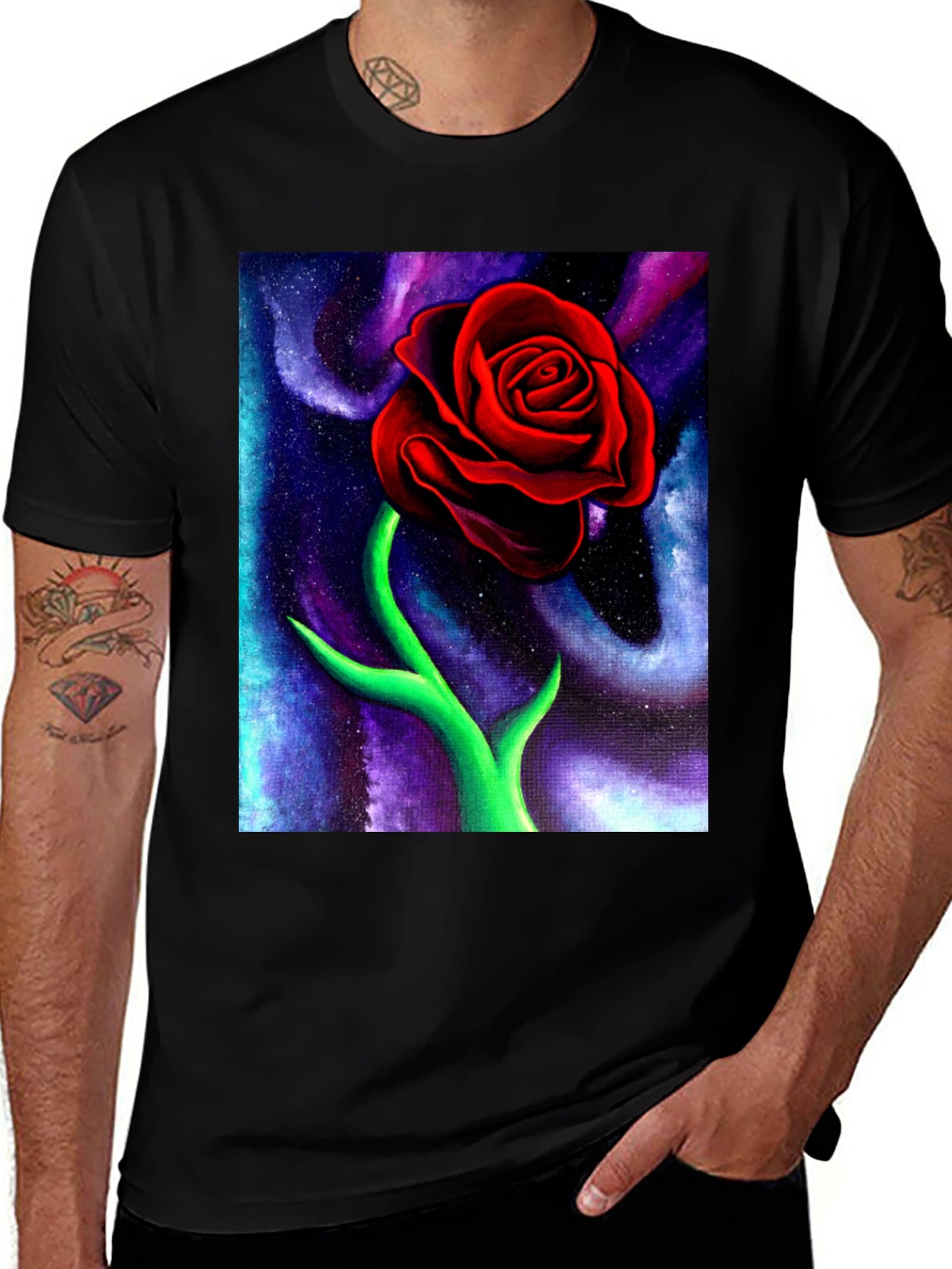 Red Rose Galaxy T-Shirt